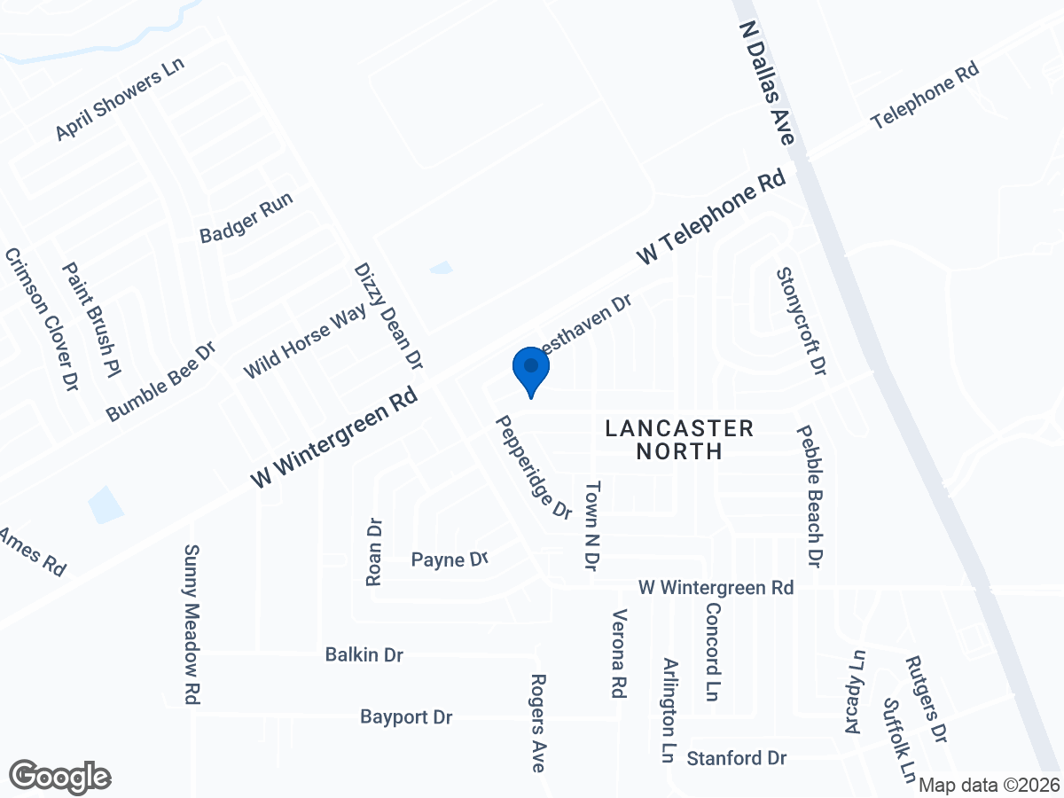 Map of 1025 Brookhaven Dr, Garland, TX