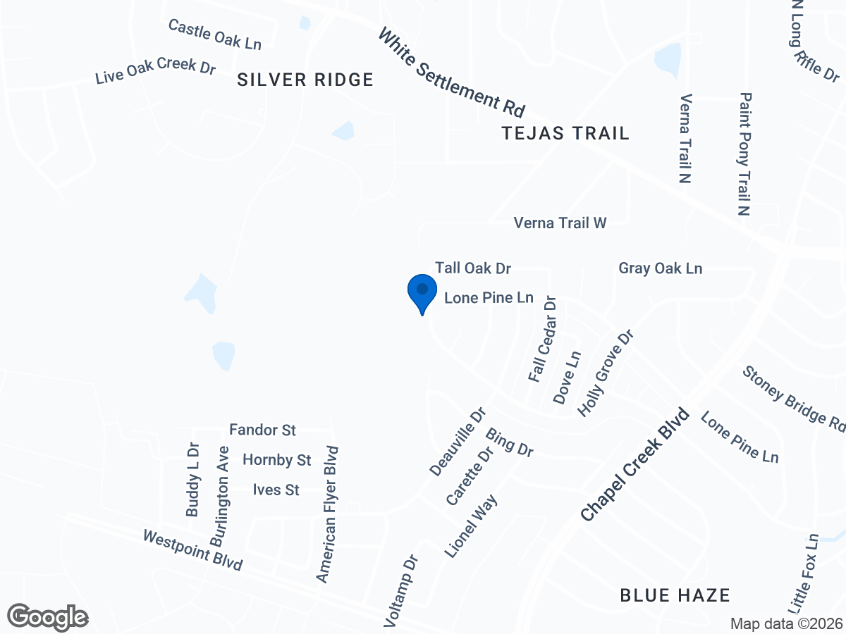 Map of 10808 Tall Oak Dr, Fort Worth, TX