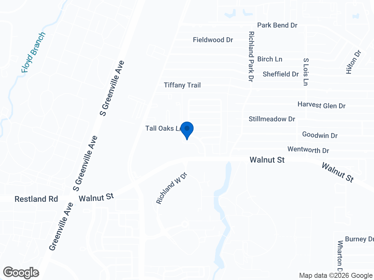 Map of 1222 Richland Oaks Dr, Richardson, TX