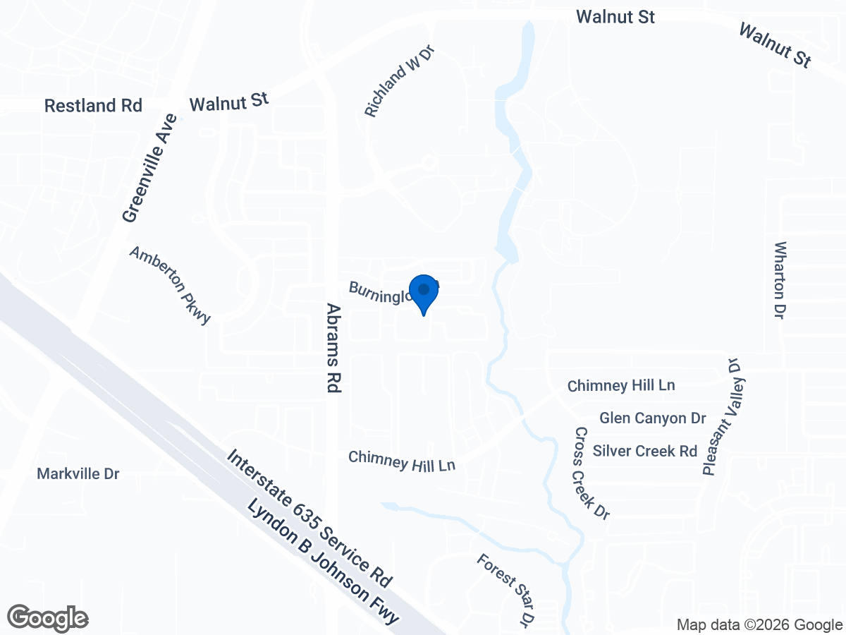 Map of 12480 Abrams Rd 102, Dallas, TX