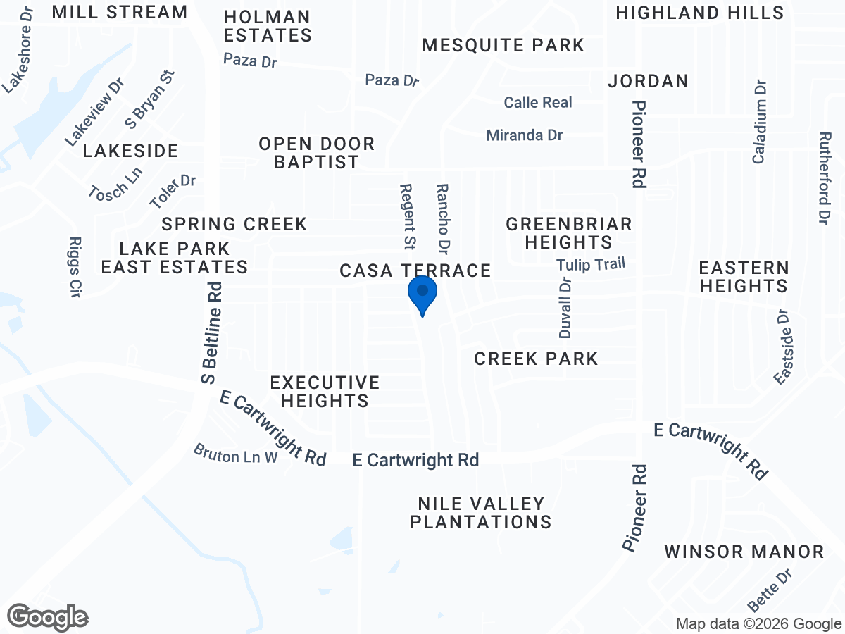 Map of 1428 Regent St, Mesquite, TX