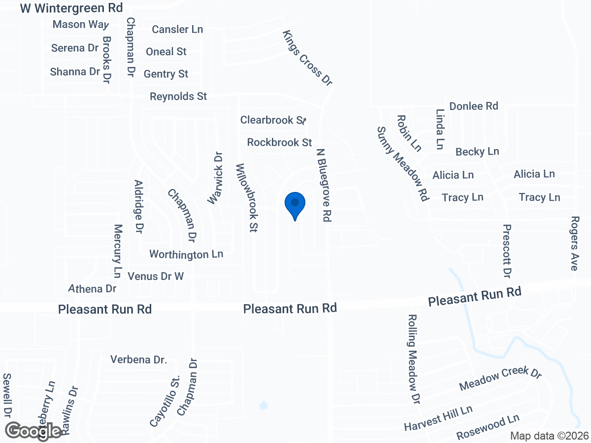 Map of 1449-1451 Brook Meadow Cir, Lancaster, TX