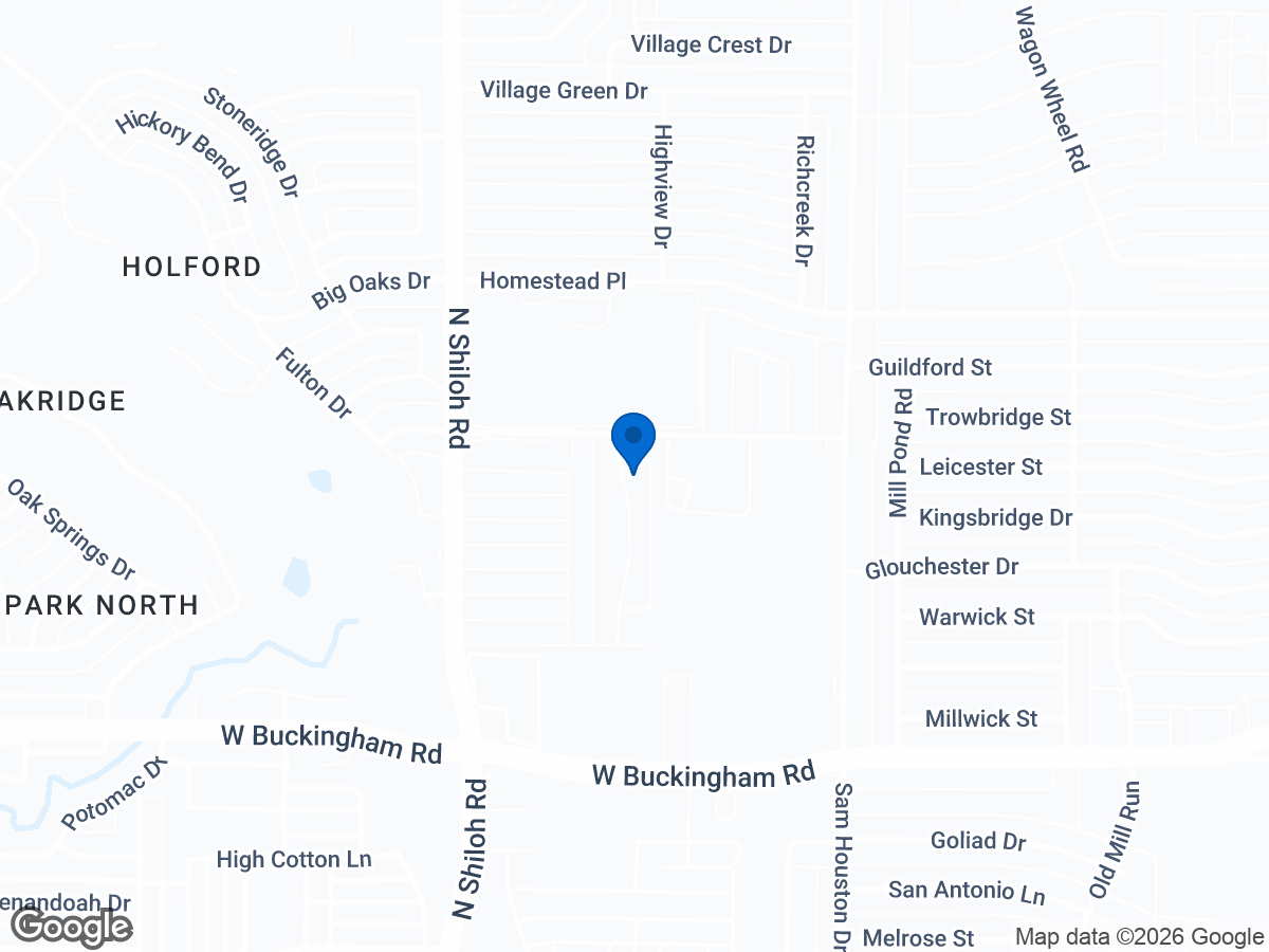 Map of 2324 Windy Dr, Garland, TX