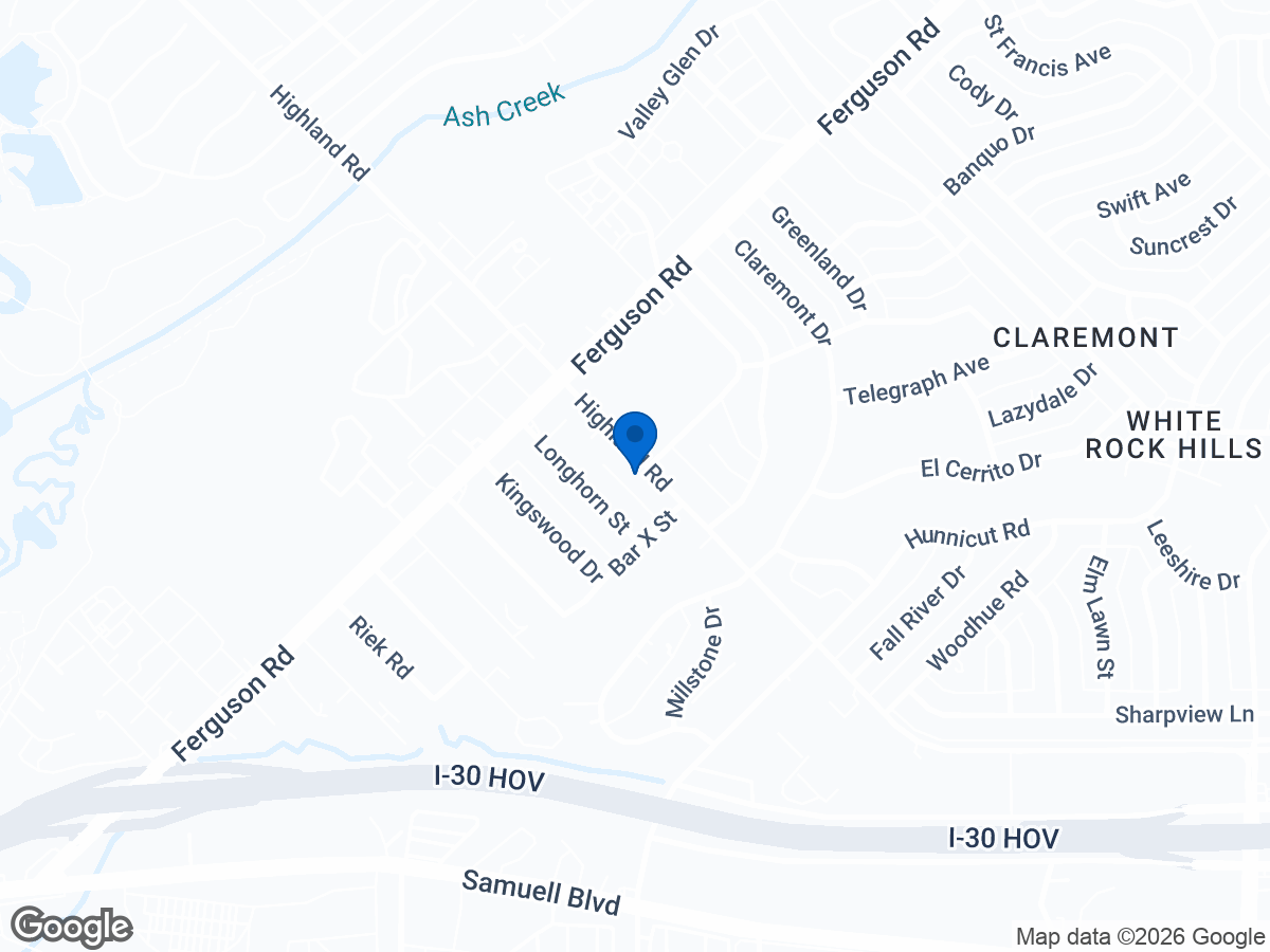 Map of 2356 Highland Rd, Dallas, TX