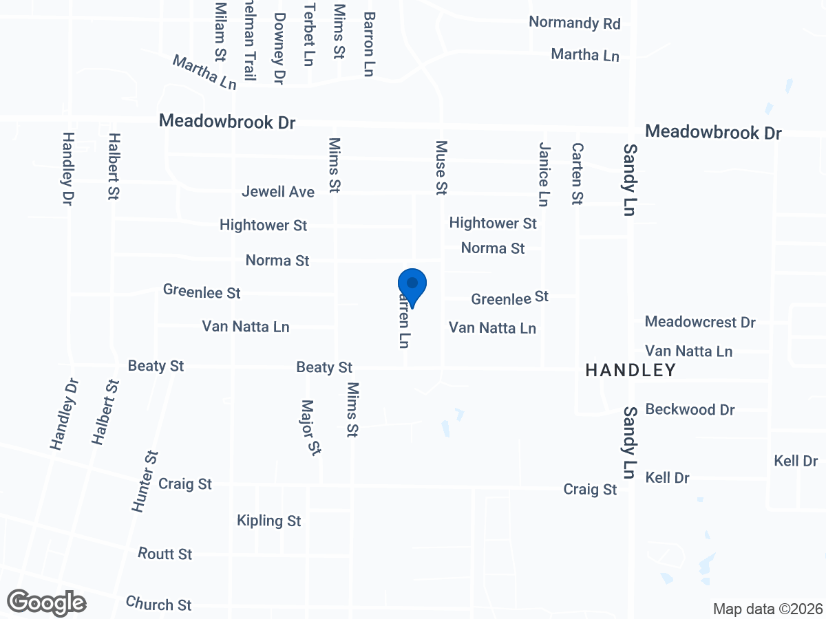 Map of 2701 Warren Ln, Fort Worth, TX