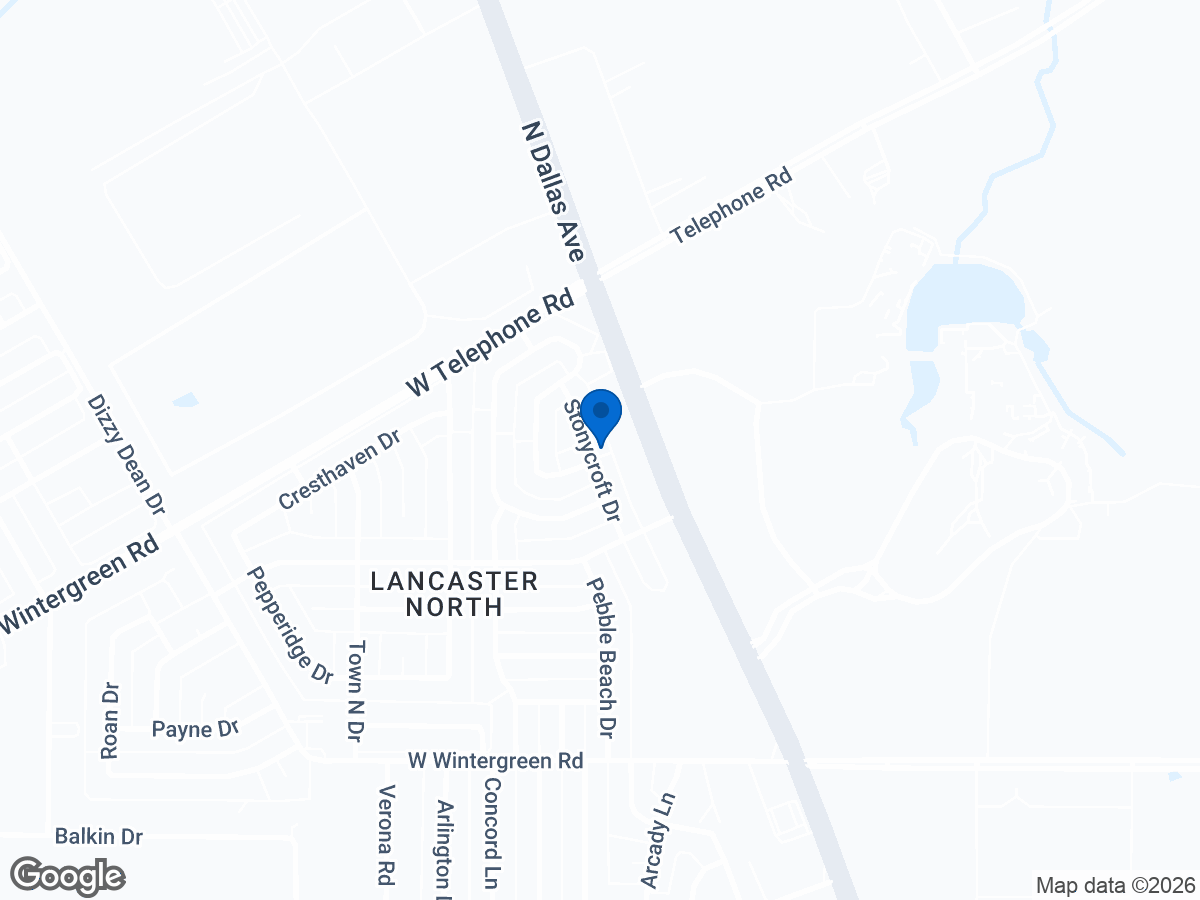 Map of 3002 Stonycroft Dr, Lancaster, TX