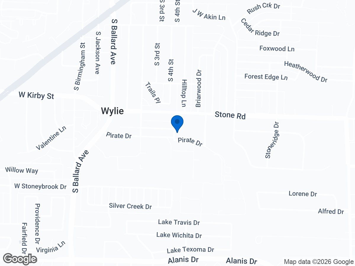 Map of 511 Hilltop Ln, Wylie, TX