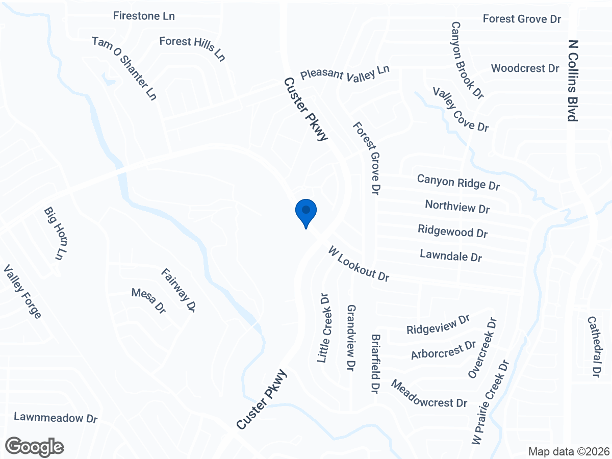 Map of 521 W Lookout Dr 218, Richardson, TX