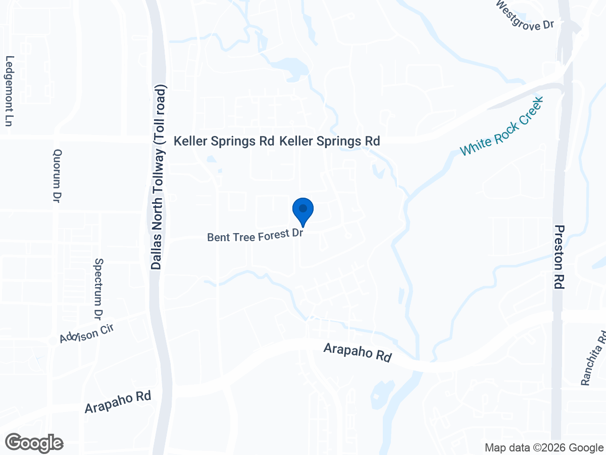 Map of 5335 Bent Tree Forest Dr 303, Dallas, TX