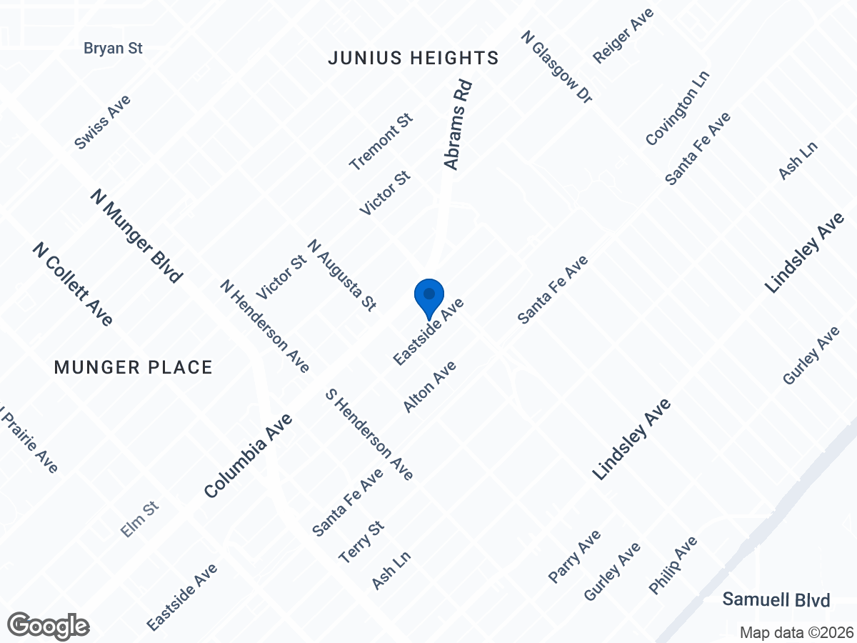 Map of 5515-5517 East Side Ave, Dallas, TX