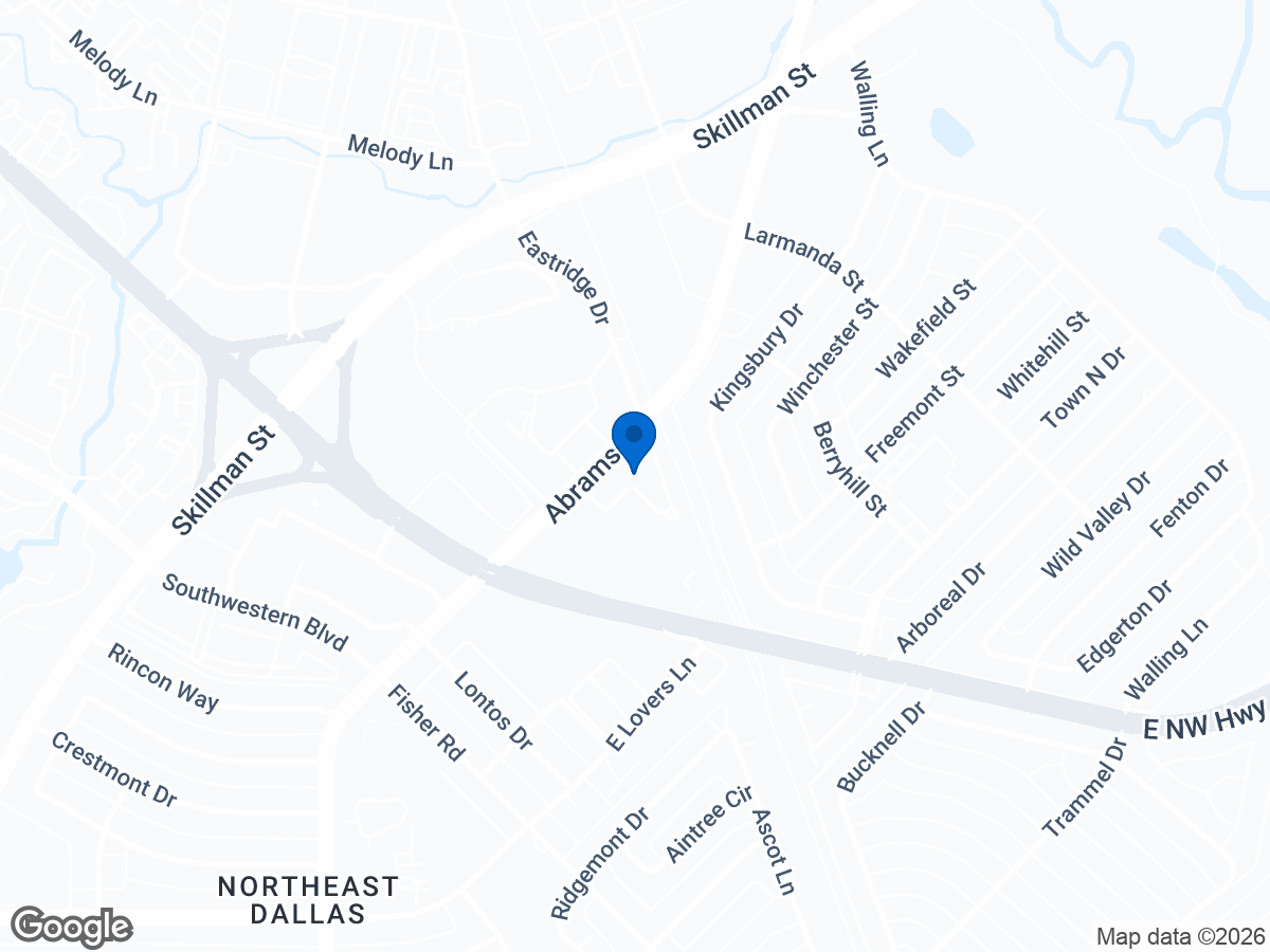 Map of 6108 Abrams Rd 622, Dallas, TX