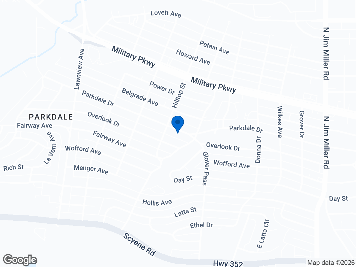 Map of 6322 Parkdale Dr, Dallas, TX