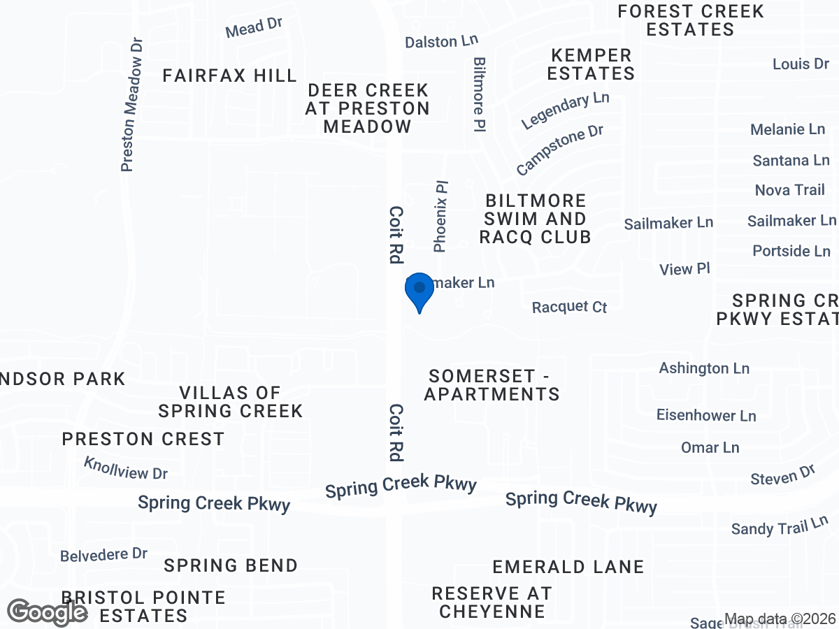 Map of 6500 Castille Ct, Plano, TX