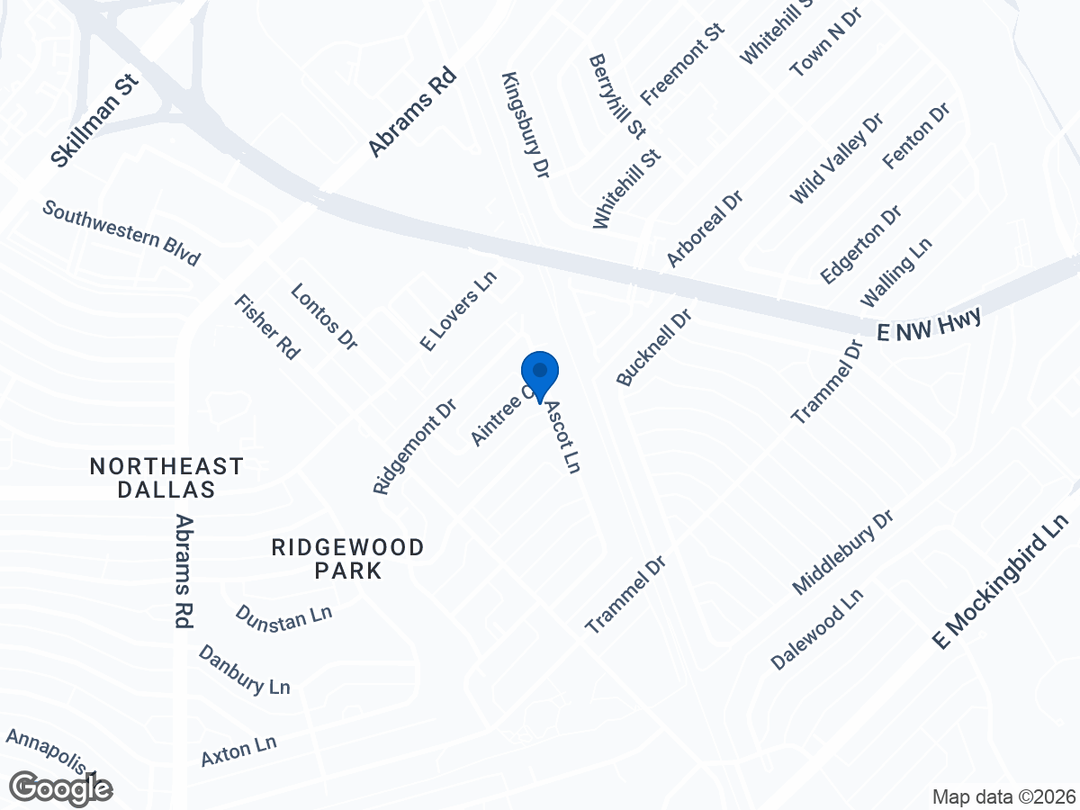 Map of 6608-6610 Ascot Ln, Dallas, TX