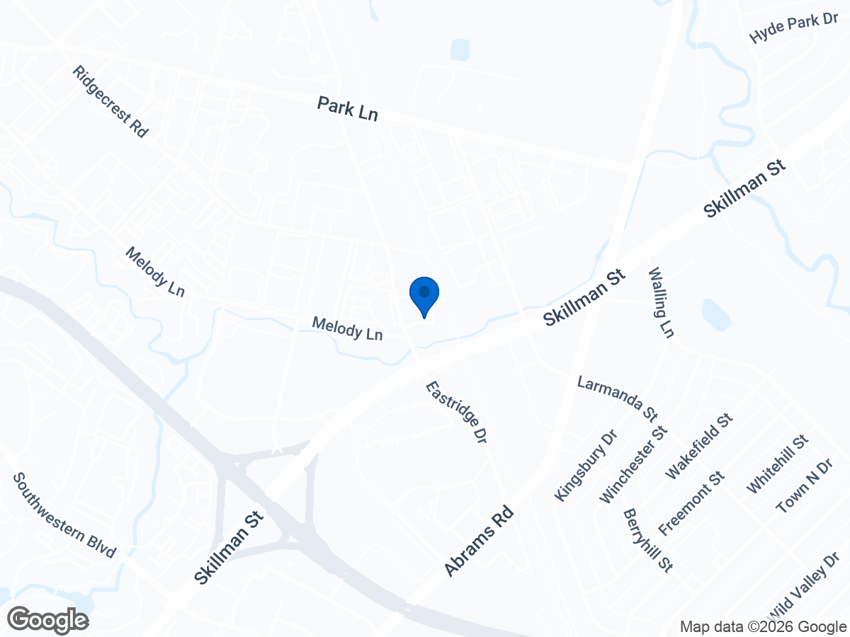 Map of 6610 Eastridge Dr 118, Dallas, TX