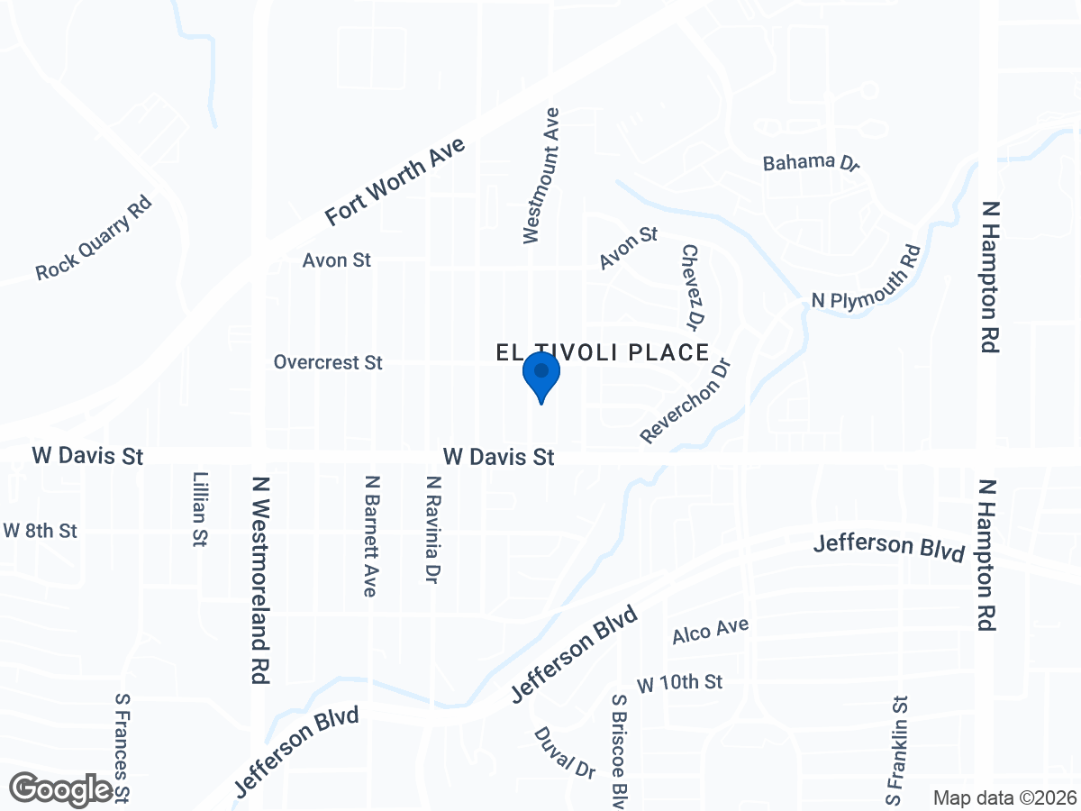 Map of 702 Westmount Ave, Dallas, TX