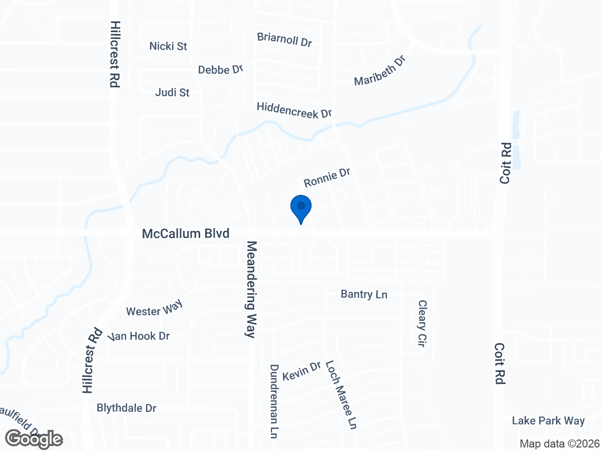 Map of 7621 Mccallum Blvd #114, Dallas, TX